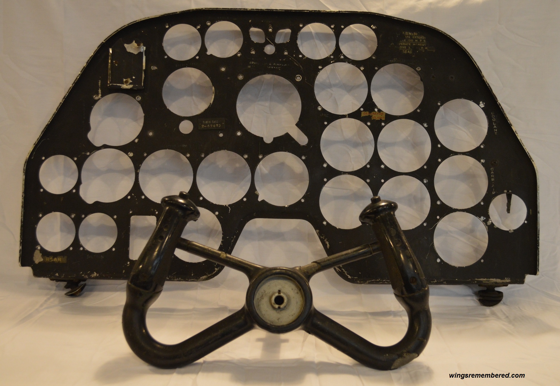 Panel and Control Wheel from Jacks P 38